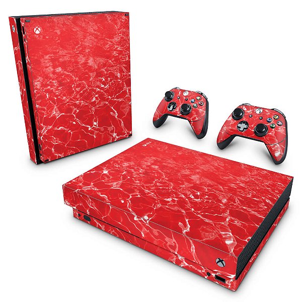 Xbox One X Skin - Aquático Água Vermelha