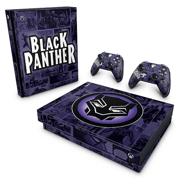 Xbox One X Skin - Pantera Negra Comics