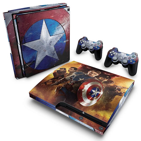 PS3 Slim Skin - Capitão América #B