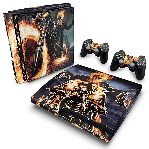 PS3 Slim Skin - Ghost Rider - Motoqueiro Fantasma #A