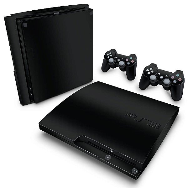 PS3 Slim Skin - Preto Black Piano