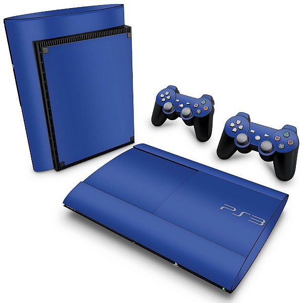 PS3 Super Slim Skin - Azul Escuro - Pop Arte Skins