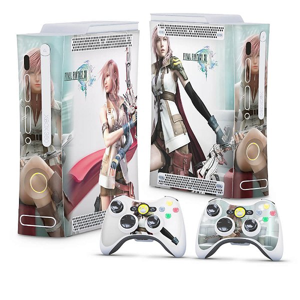 KIT Xbox One Fat Skin e Capa Anti Poeira - Final Fantasy 7 Remake