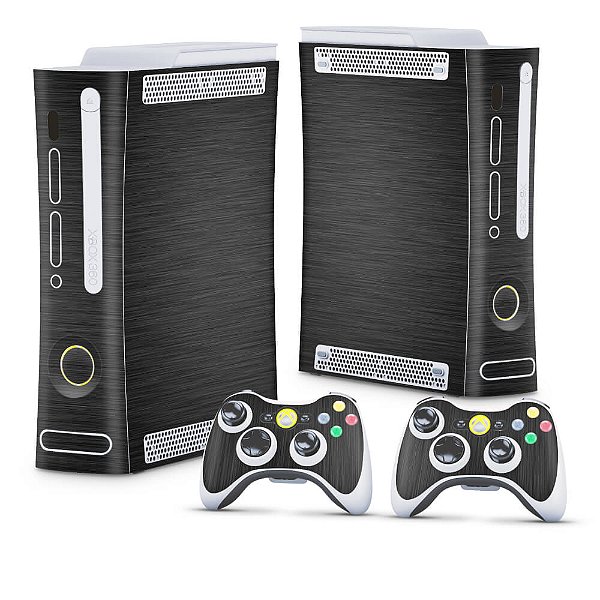 Xbox 360 Fat Skin - Aço Escovado Preto