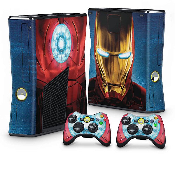 Xbox 360 Slim Skin - Iron Man - Homem de Ferro #B