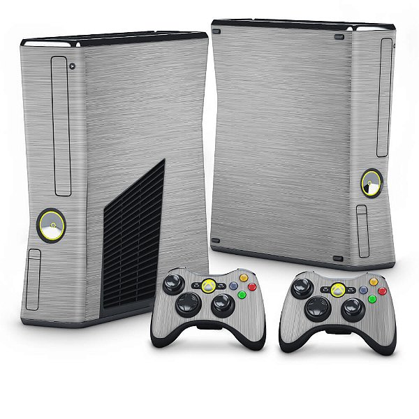 Xbox 360 Slim Skin - Aço Escovado Cinza