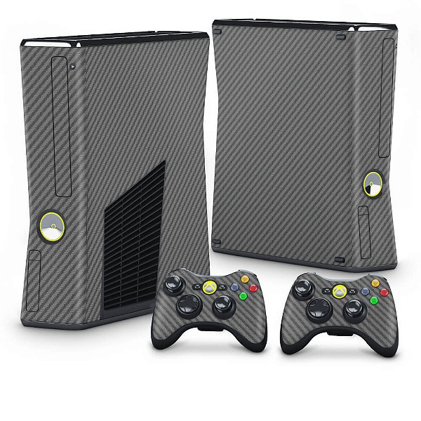 Xbox 360 Slim Skin - Fibra de Carbono Cinza Grafite