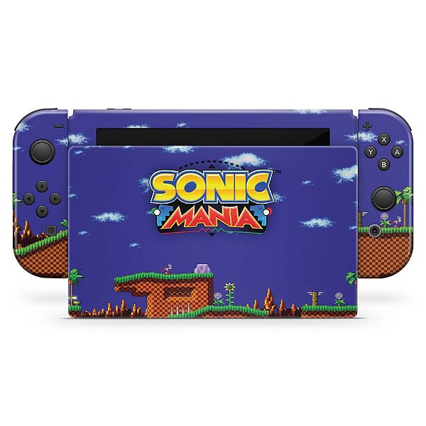 KIT Nintendo Switch Skin e Capa Anti Poeira - Sonic Mania - Pop