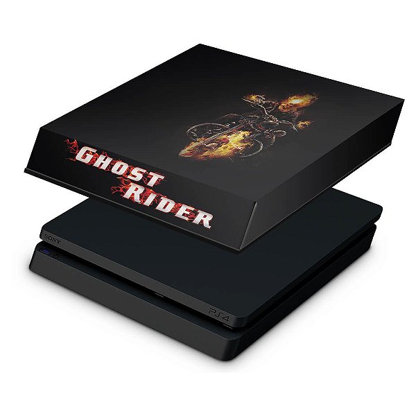 PS4 Slim Capa Anti Poeira - Ghost Rider #A