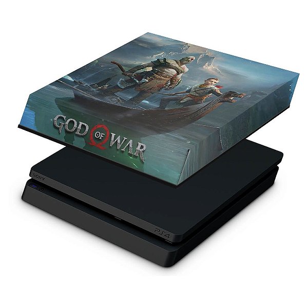 KIT Capa PS5 e Case Controle - God of War Ragnarok B - Pop Arte Skins