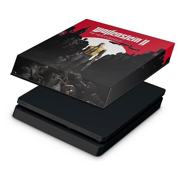 PS4 Slim Capa Anti Poeira - Wolfenstein 2 New Order