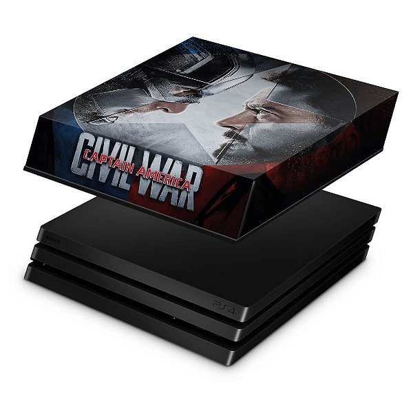 PS4 Pro Capa Anti Poeira - Capitão America - Guerra Civil