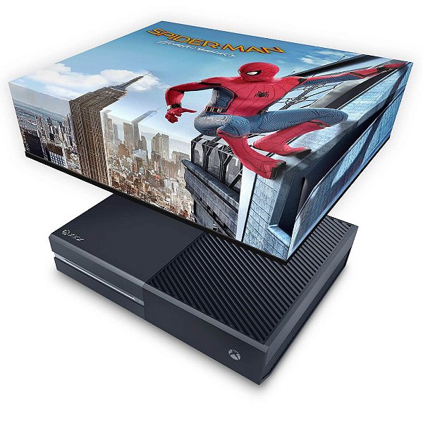 Xbox One Fat Capa Anti Poeira - Homem Aranha - Spiderman Homecoming