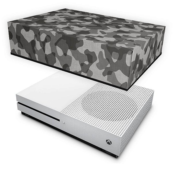 Xbox One Slim Capa Anti Poeira - Camuflagem Cinza