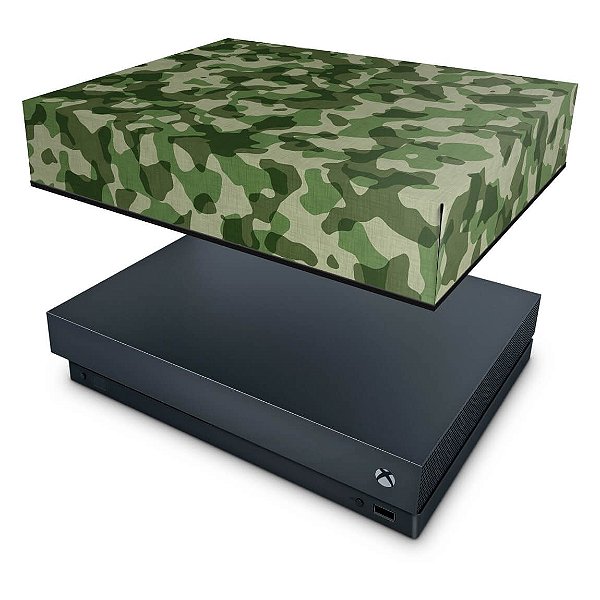 Xbox One X Capa Anti Poeira - Camuflado Verde