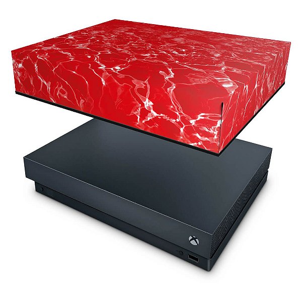Xbox One X Capa Anti Poeira - Aquático Água Vermelha
