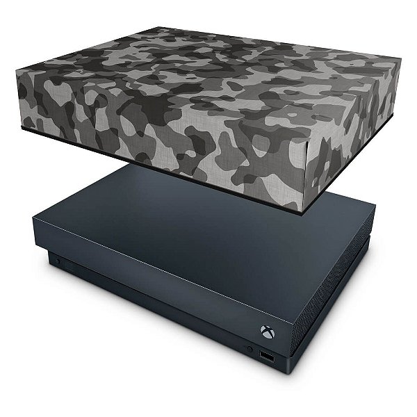 Xbox One X Capa Anti Poeira - Camuflagem Cinza