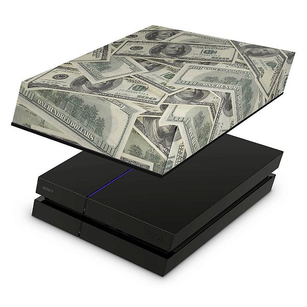 PS4 Fat Capa Anti Poeira - Dollar Money Dinheiro