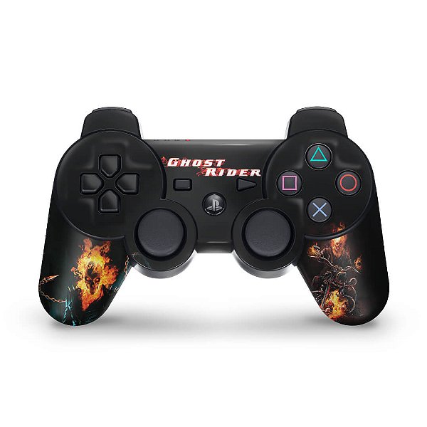 PS3 Controle Skin - Ghost Rider Motoqueiro #a