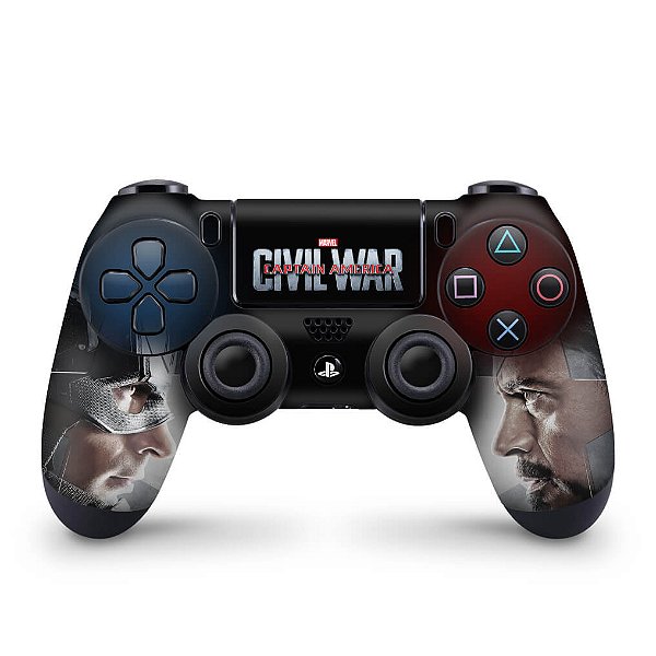 Skin PS4 Controle - Capitão America - Guerra Civil