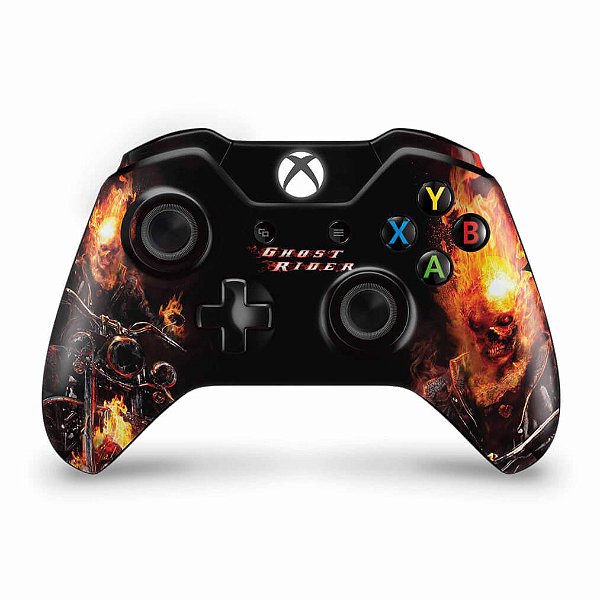 Skin Xbox One Fat Controle - Ghost Rider - Motoqueiro Fantasma #A
