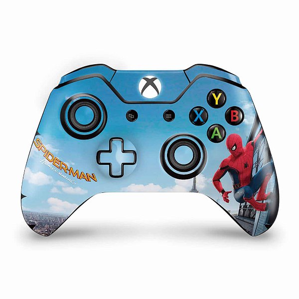 Skin Xbox One Fat Controle - Homem Aranha - Spiderman Homecoming