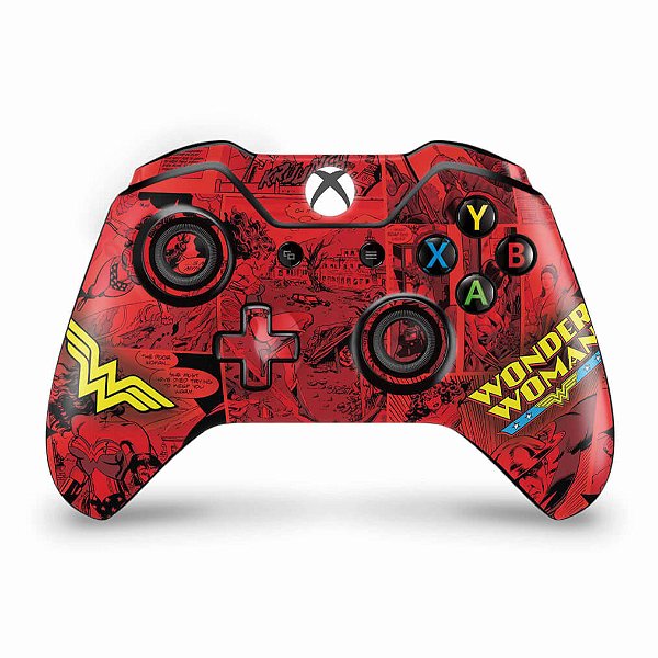 Skin Xbox One Fat Controle - Mulher Maravilha Comics