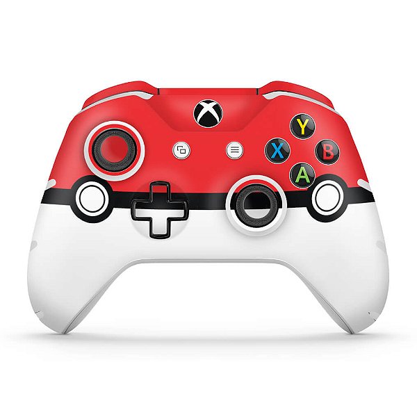 Skin Xbox One Slim X Controle - Pokemon Pokebola