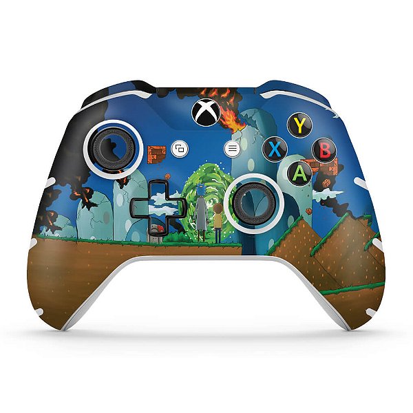 Skin Xbox One Slim X Controle - Rick And Morty Mario