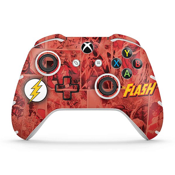 Skin Xbox One Slim X Controle - The Flash Comics