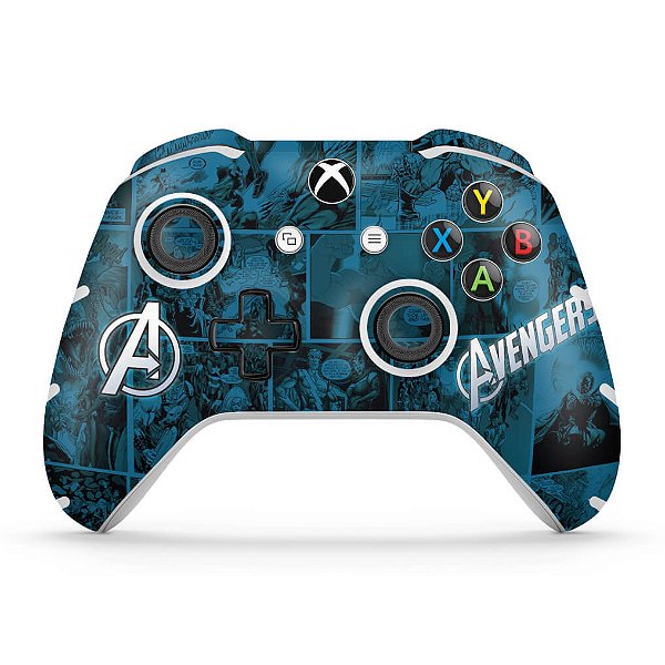 Skin Xbox One Slim X Controle - Avengers Vingadores Comics