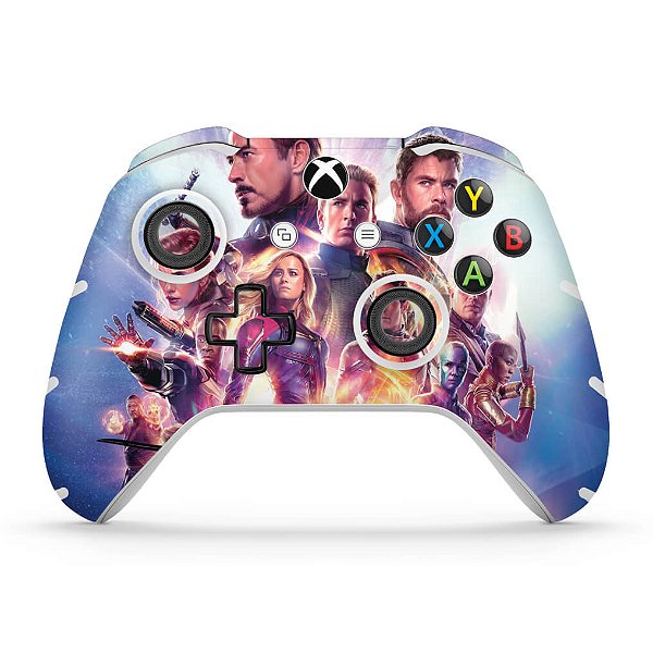 Skin Xbox One Slim X Controle - Vingadores Ultimato Endgame