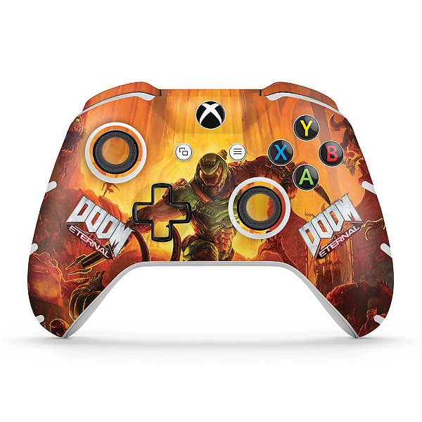 Skin Xbox One Slim X Controle - Doom Eternal