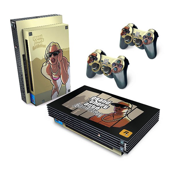 PS2 Fat Capa Anti Poeira - GTA San Andreas - Pop Arte Skins