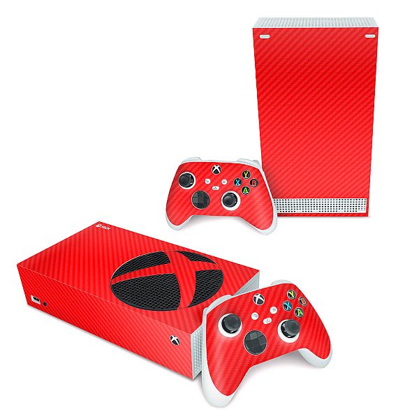 Xbox Series S Skin - Fibra de Carbono Vermelho