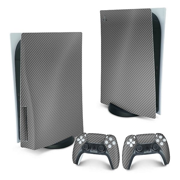 Xbox 360 Super Slim Skin - Fibra de Carbono Cinza Grafite - Pop