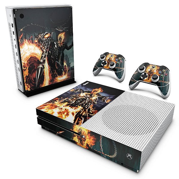 Xbox One Slim Skin - Ghost Rider - Motoqueiro Fantasma #A