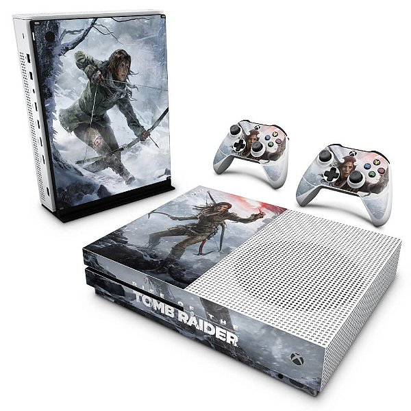 KIT Capa Case e Skin Xbox One Slim X Controle - Tomb Raider - Pop Arte Skins