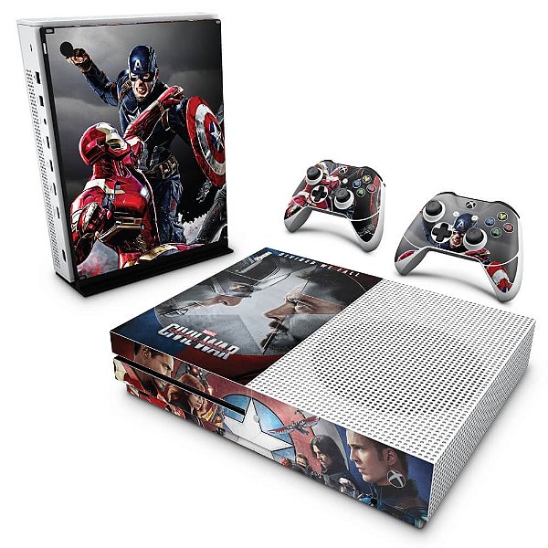 Xbox One Slim Skin - Capitão America - Guerra Civil