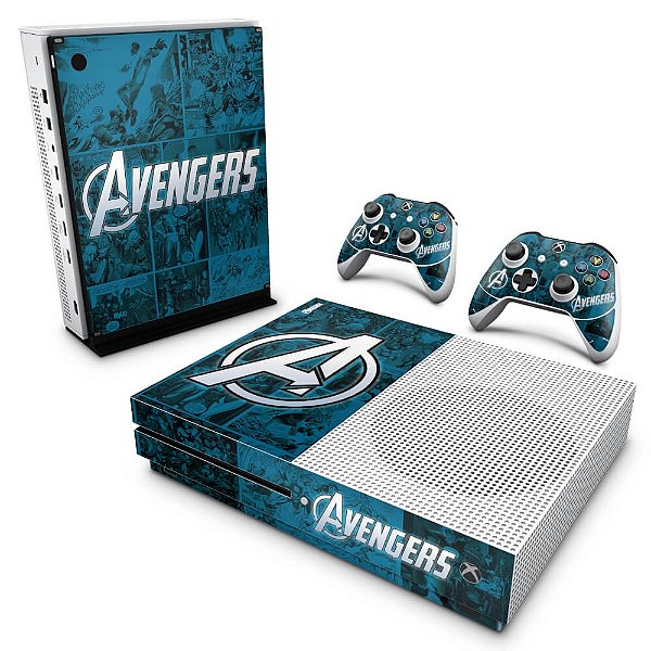 Xbox One Slim Skin - Avengers Vingadores Comics