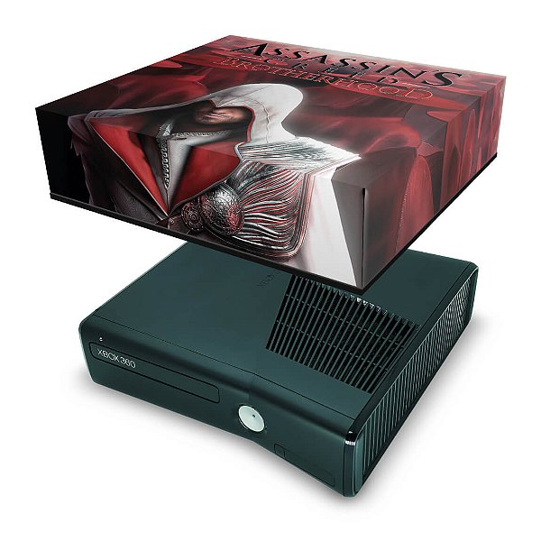 Xbox 360 Slim Capa Anti Poeira - Assassins Creed Brotherwood #A