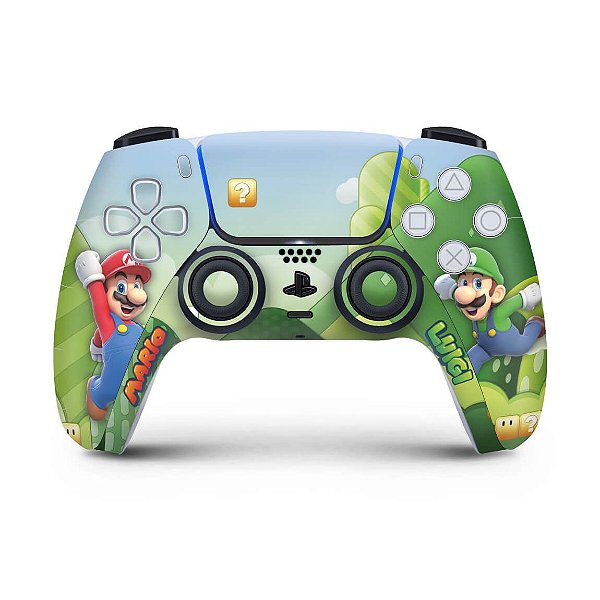 KIT Capa Case e Skin PS5 Controle - Super Mario - Pop Arte Skins