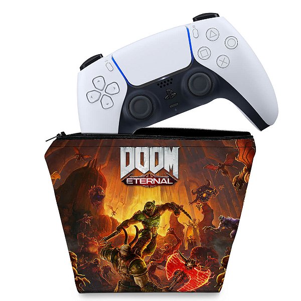 Capa PS5 Controle Case - Doom Eternal