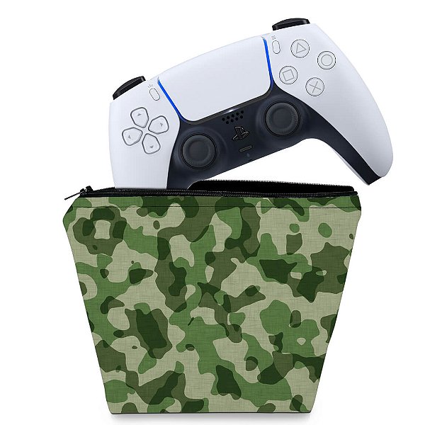 Capa PS5 Controle Case - Camuflado Verde