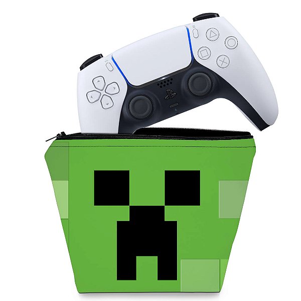 Capa PS5 Controle Case - Creeper Minecraft