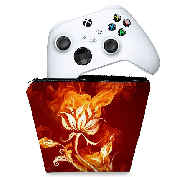 Capa Xbox Series S X Controle Case - Fire Flower