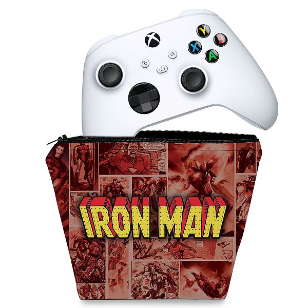 Capa Xbox Series S X Controle Case - Homem De Ferro Comics