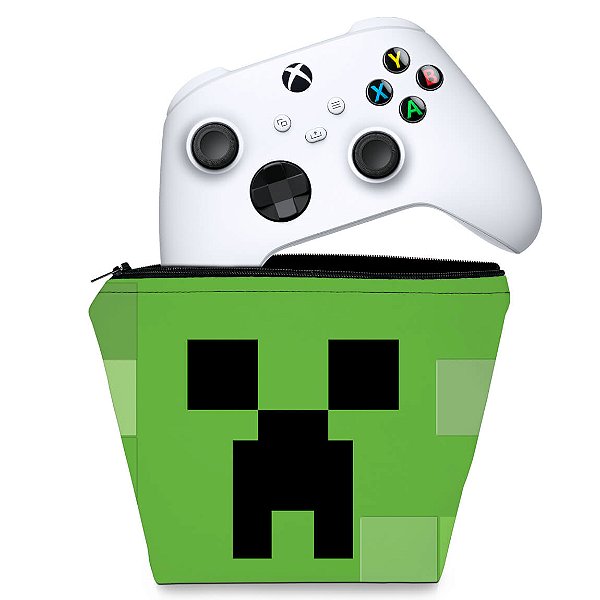 Capa Xbox Series S X Controle Case - Creeper Minecraft