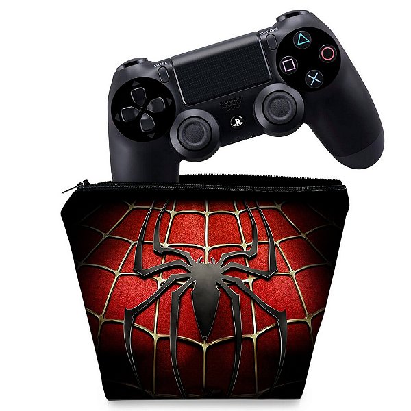 Capa PS4 Controle Case - Spider Man - Homem Aranha
