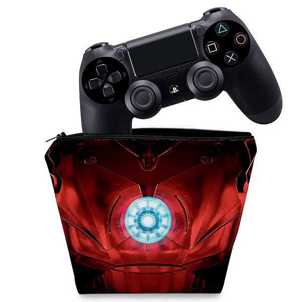 Capa PS4 Controle Case - Iron Man - Homem De Ferro